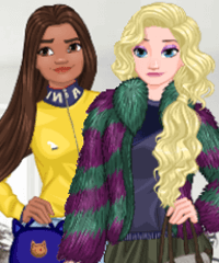 Princess Winter Shopping Online Dress Up Game