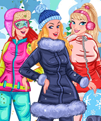 Princess Winter Sports Dress Up Game