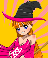 Kawaii Flying Witch Dress Up Game