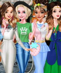Princesses in Jumpsuits Dress Up Game