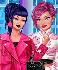 TikTok Divas Black and Pink Dress Up Game