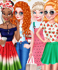 Girls Watermelon Crush Dress Up Game