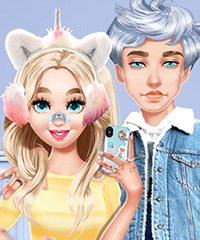 Frozen Couple Selfie Winter Outfit Dress Up Game