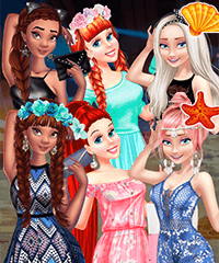 Princesses on Ibiza Vacation Dress Up Game