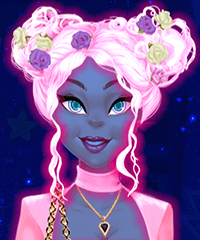 Princesses Beauty Glow in the Dark Look Dress Up Game