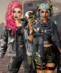 Cyberpunk Shieldmaidens Warriors Dress Up Game