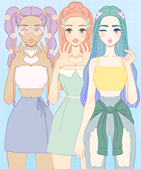 Peaches and Friends Dress Up Game