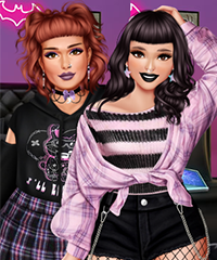 Plus Size Goth Models Dress Up Game