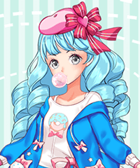 Cute Candy Cane Anime Style Dress Up Game