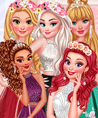 Princesses Cocktail Party Divas Dress Up Game