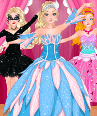 Super Barbie Ballet Show Dress Up Game