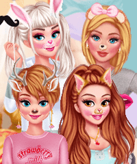Princesses Sleepover Party Dress Up Game