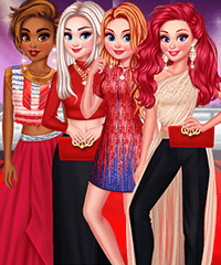 Princesses Evening on Red Carpet Dress Up Game