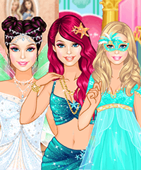 Barbie Fairy vs Mermaid vs Princess Dress Up Game