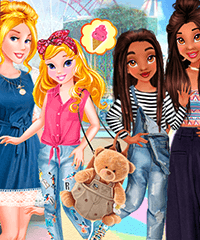 Princesses Little Sisters Day Dress Up Game