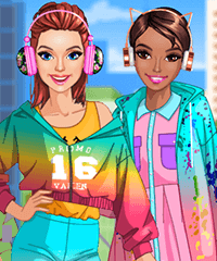 barbie friends dress up games