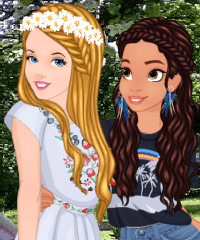 Cindrella and Moana Staycation Dress Up Game