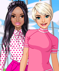 Pretty in Pink Friends Dress Up Game