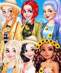 Princess Sunflower Delight Dress Up Game