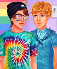 Pride Couple Date Looks Dress Up Game