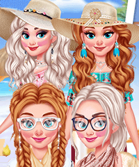 Frozen Sisters Beach vs College Dress Up Game