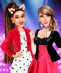 Ariana and Taylor at Music Awards Game